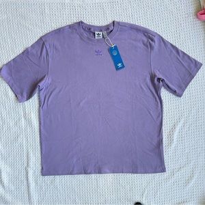 NWT Adidas Women's Oversize Trefoil Essential T-Shirt small lilac purple
